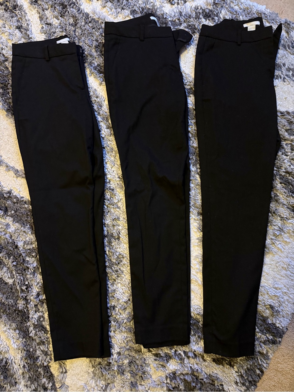 H&M Black Straight-Leg Women's Pants